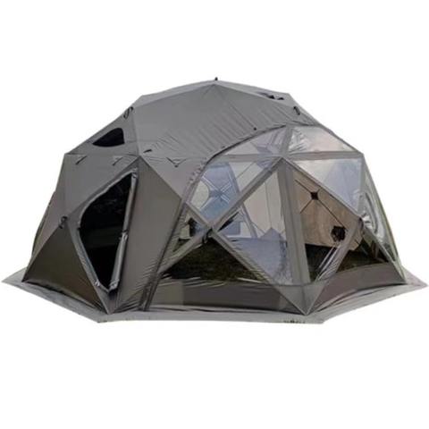 Four-Season Glamping Dome Tent 8 Person Portable Waterproof Oxford Camping Outdoor Windproof Spacious Octagonal Ball Shapesold