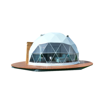 Geodesic Dome Luxury Tent, Transparent PVC for Stargazing & Glamping, Outdoor Resort/Hotel/Camping Use, Windproof Snow-Resistant