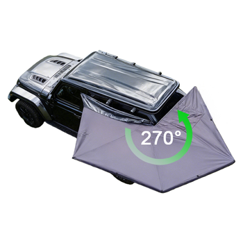 2026 New 270° Fan-shaped Rooftop Tent: Quick-Open, 3000mm Waterproof, Heavy Duty Car Awning for SUV & Overlanding (OEM/ODM)